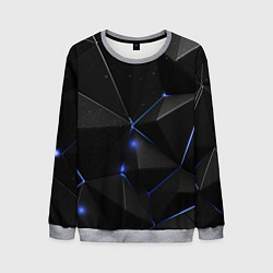 Мужской свитшот Black geometry texture