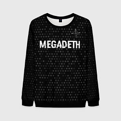 Мужской свитшот Megadeth glitch на темном фоне: символ сверху