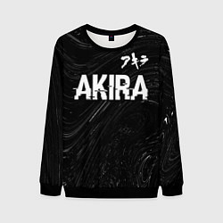 Мужской свитшот Akira glitch на темном фоне: символ сверху