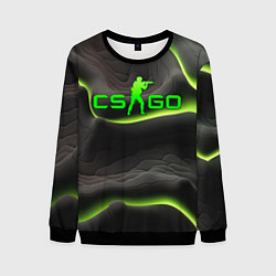 Мужской свитшот CSGO green black logo