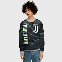 Свитшот мужской Juventus dark green logo, цвет: 3D-меланж — фото 2