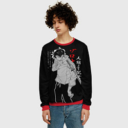Свитшот мужской Юта Оккоцу - Магическая битва, цвет: 3D-красный — фото 2