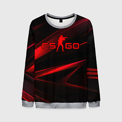 Свитшот мужской CSGO red black logo, цвет: 3D-меланж