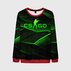 Мужской свитшот CSGO green abstract lines