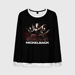 Свитшот мужской Nickelback brutal, цвет: 3D-белый