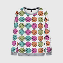 Свитшот мужской Smiley face, цвет: 3D-меланж