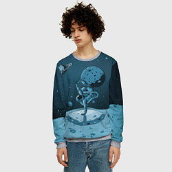 Свитшот мужской Космический брейк, цвет: 3D-меланж — фото 2