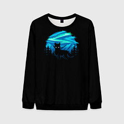 Свитшот мужской Северный лис, цвет: 3D-черный