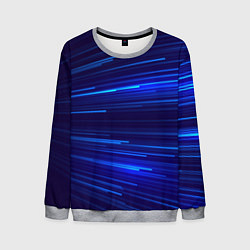 Свитшот мужской Яркие неоновые полосы - минимализм, цвет: 3D-меланж