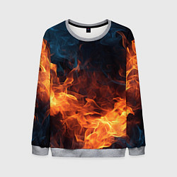 Мужской свитшот Fire black background