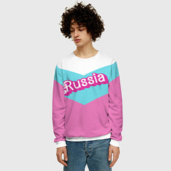 Свитшот мужской Russia - barbie style, цвет: 3D-белый — фото 2