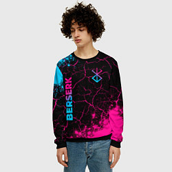 Свитшот мужской Berserk - neon gradient: надпись, символ, цвет: 3D-черный — фото 2
