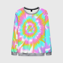Мужской свитшот Tie-Dye кислотный в стиле барби