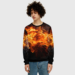 Свитшот мужской Black fire style, цвет: 3D-черный — фото 2