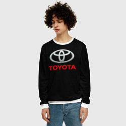Свитшот мужской Toyota sport car, цвет: 3D-белый — фото 2