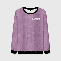 Свитшот мужской Розовые джинсы lucky 77, цвет: 3D-черный
