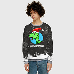 Свитшот мужской Happy new year 2024, цвет: 3D-меланж — фото 2