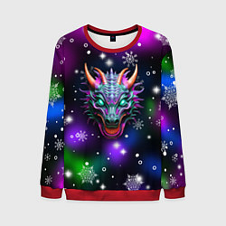 Мужской свитшот Неновый дракон