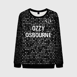 Свитшот мужской Ozzy Osbourne glitch на темном фоне посередине, цвет: 3D-черный