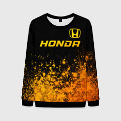 Мужской свитшот Honda - gold gradient посередине