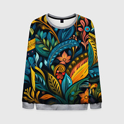 Мужской свитшот Растительный узор в бразильском стиле