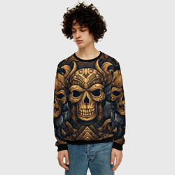 Свитшот мужской Арт павшие викинги, цвет: 3D-черный — фото 2