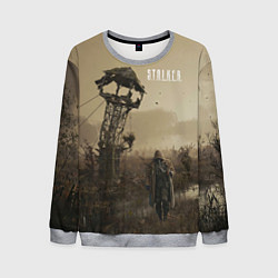 Свитшот мужской STALKER трое у вышки, цвет: 3D-меланж