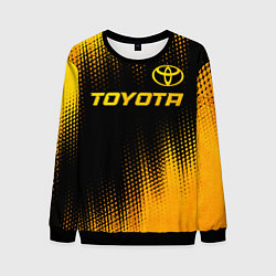 Свитшот мужской Toyota - gold gradient посередине, цвет: 3D-черный