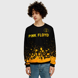 Свитшот мужской Pink Floyd - gold gradient посередине, цвет: 3D-черный — фото 2