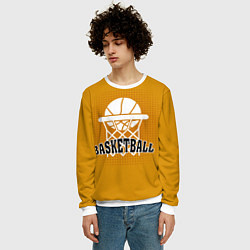 Свитшот мужской Basketball - кольцо и мяч, цвет: 3D-белый — фото 2