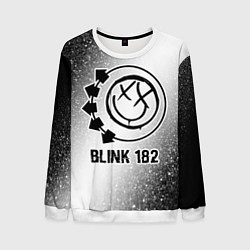 Мужской свитшот Blink 182 glitch на светлом фоне