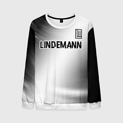 Мужской свитшот Lindemann glitch на светлом фоне посередине
