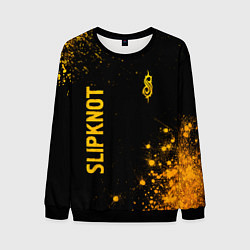 Свитшот мужской Slipknot - gold gradient вертикально, цвет: 3D-черный
