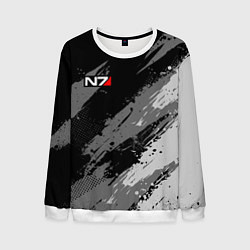 Мужской свитшот N7 - mass effect monochrome