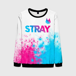 Мужской свитшот Stray neon gradient style посередине