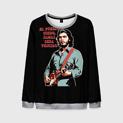 Свитшот мужской Че Гевара с гитарой, цвет: 3D-меланж