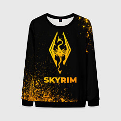 Мужской свитшот Skyrim - gold gradient