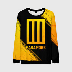 Свитшот мужской Paramore - gold gradient, цвет: 3D-черный