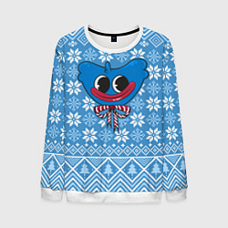 Свитшот мужской Huggy Wuggy christmas sweater, цвет: 3D-белый