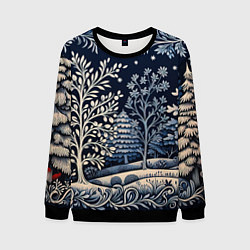Мужской свитшот Ледяные узоры нового года