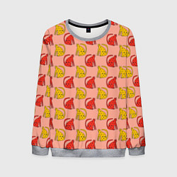 Свитшот мужской Забавные леопарды, цвет: 3D-меланж