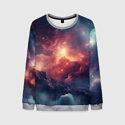 Свитшот мужской Космические облака, цвет: 3D-меланж