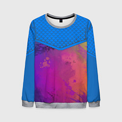 Мужской свитшот Кляксы и цветной туман