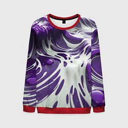 Свитшот мужской Бело-фиолетовая краска, цвет: 3D-красный