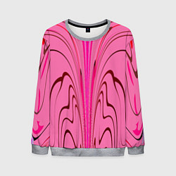 Мужской свитшот Плавные линии на розовом фоне