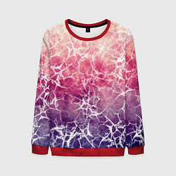 Свитшот мужской Абстракция - паутинка на сине-красном фоне, цвет: 3D-красный