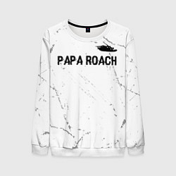 Мужской свитшот Papa Roach glitch на светлом фоне посередине