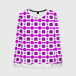 Мужской свитшот Фиолетовые кирпичики и белые полосы