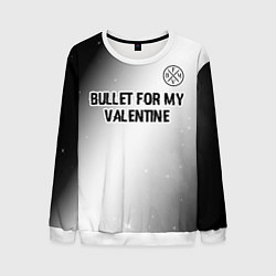 Мужской свитшот Bullet For My Valentine glitch на светлом фоне пос