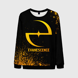 Свитшот мужской Evanescence - gold gradient, цвет: 3D-черный